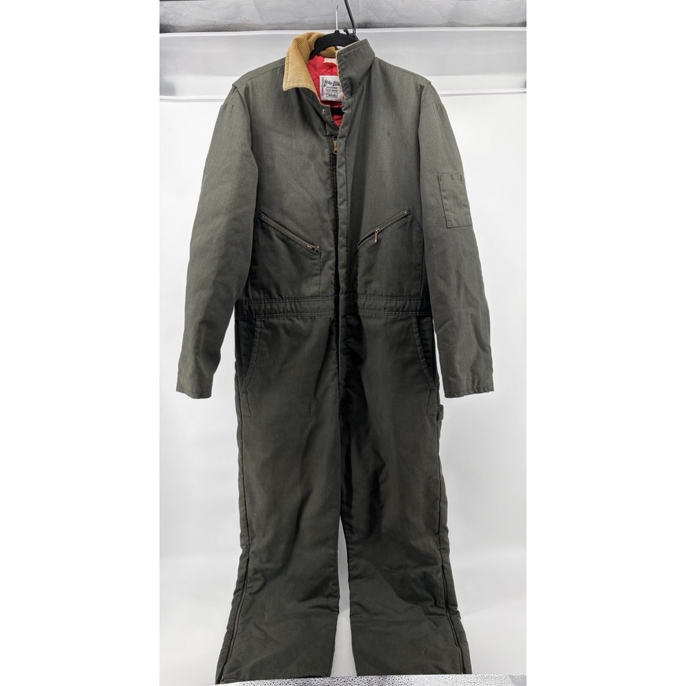 Vintage Zero Zone Insulated Coveralls, Olive Green, Size L Pre-Owned